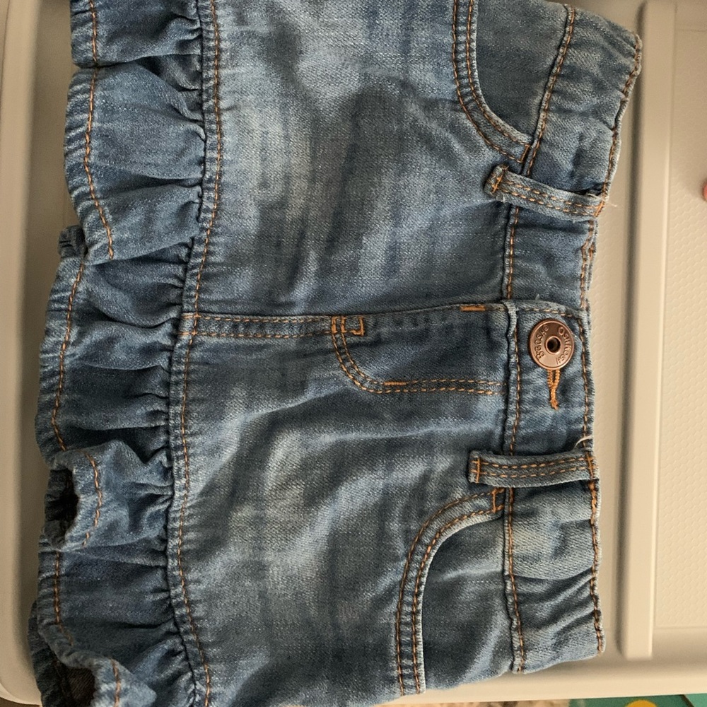 Adorable denim mini skirt
